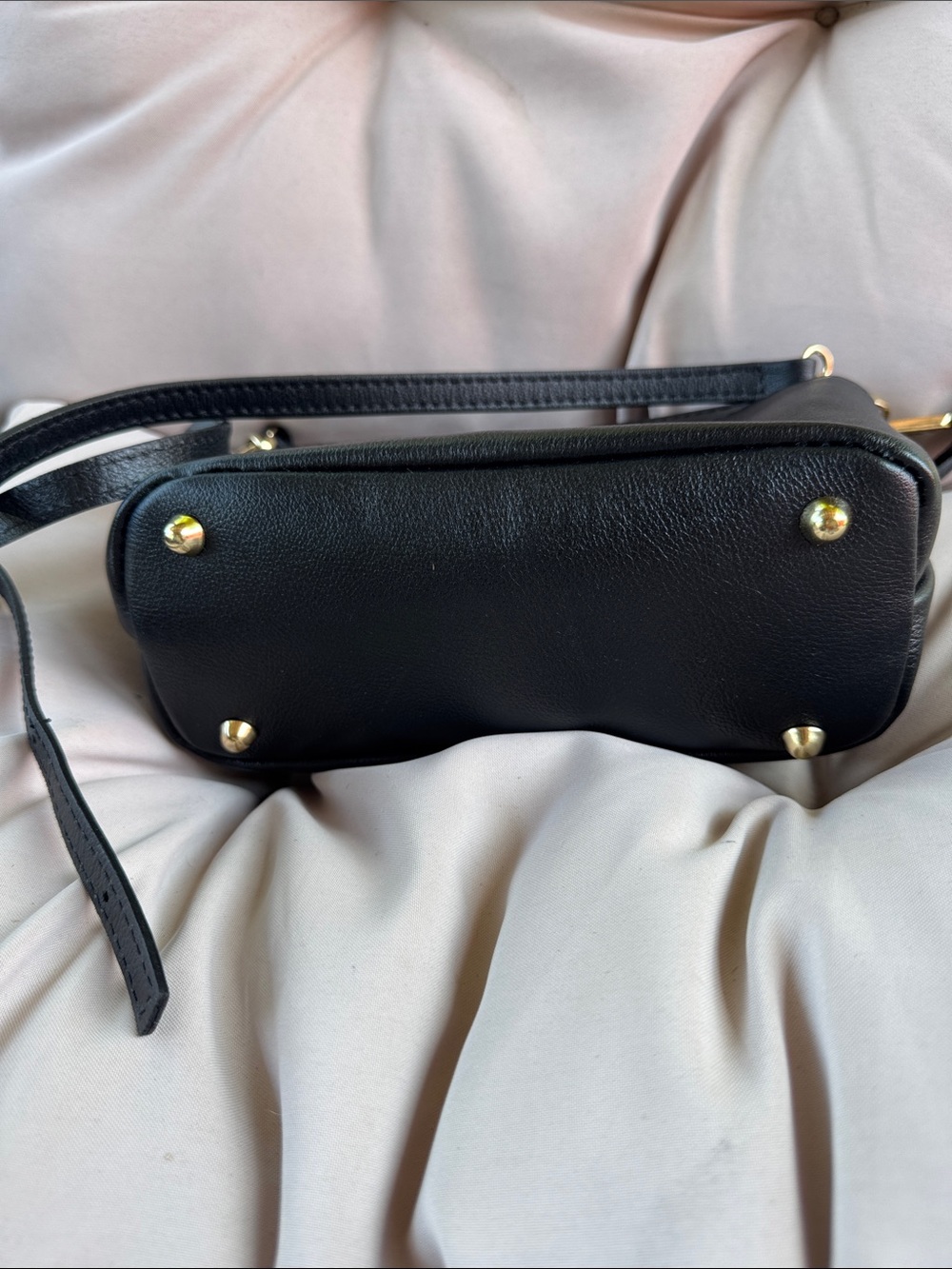 Black Leather Crossbody Bag - Picture 3 of 4